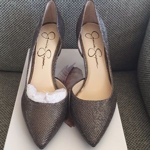 NIB Jessica Simpson Bronze Sparkly Pumps